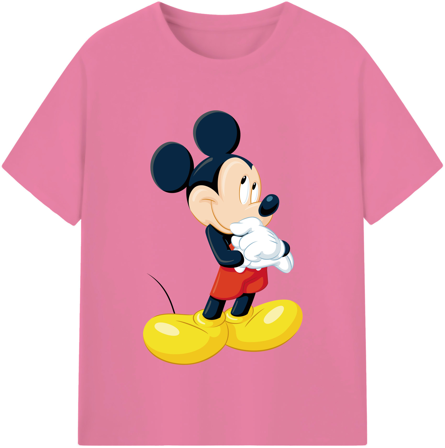 （画像用） ミッキーマウス Mickey Mouse 綿100％半袖Tシャツ（フロントプリント）